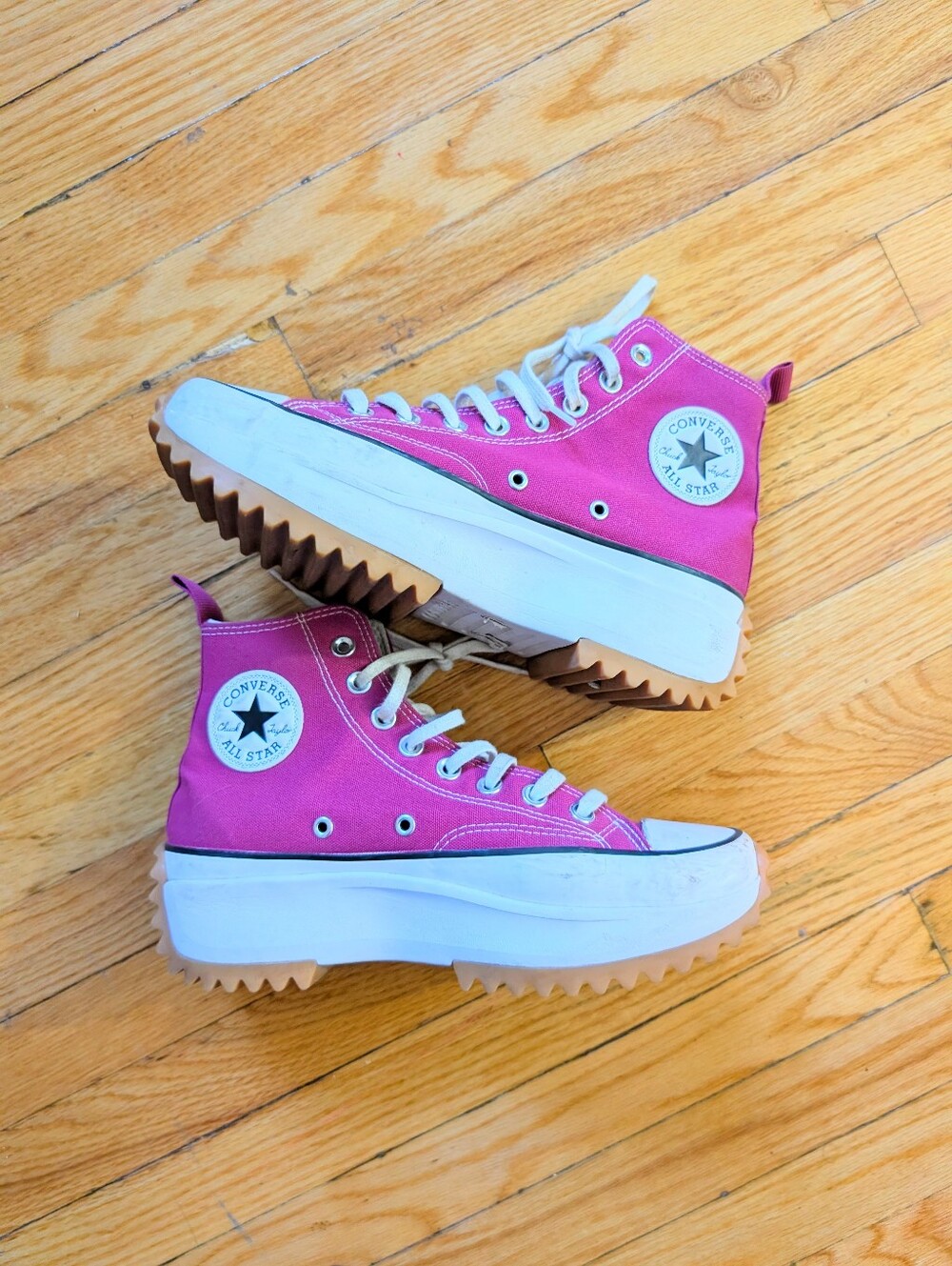 Converse Pink Run Star Hike High-Top Sneakers